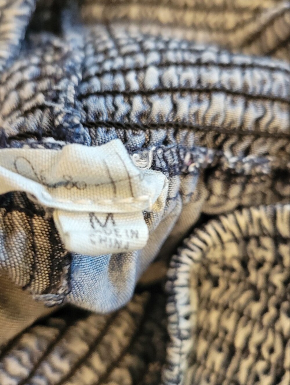 Boho Tiered Wide-Leg Patchwork Jeans with Star Print - Picture 3 of 3